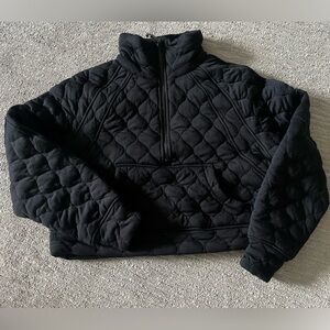 Scuba Oversized Quilted Half Zip